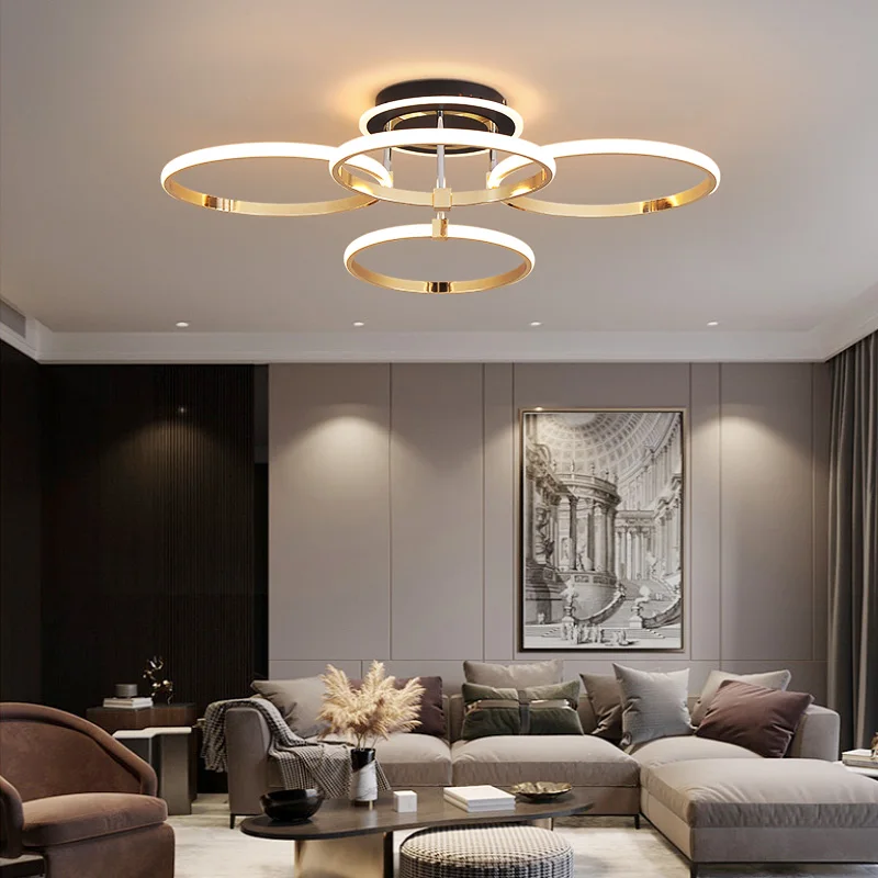 Gold/Chrome Plating Modern Led Chandeleir For Living Room Bedroom Dining Chandeleirs Kitchen Lamps | Лампы и освещение