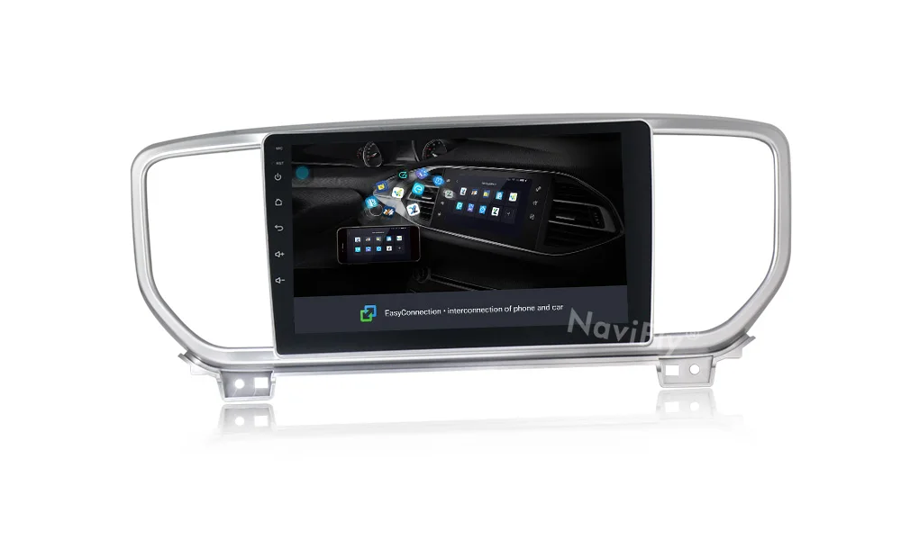 Top NaviFly Android 8.1 Car Stereo GPS Navigation for KIA Sportage 4.2 QL 2018 2019 Autoradio multimedia player head unit WIFI BT FM 18
