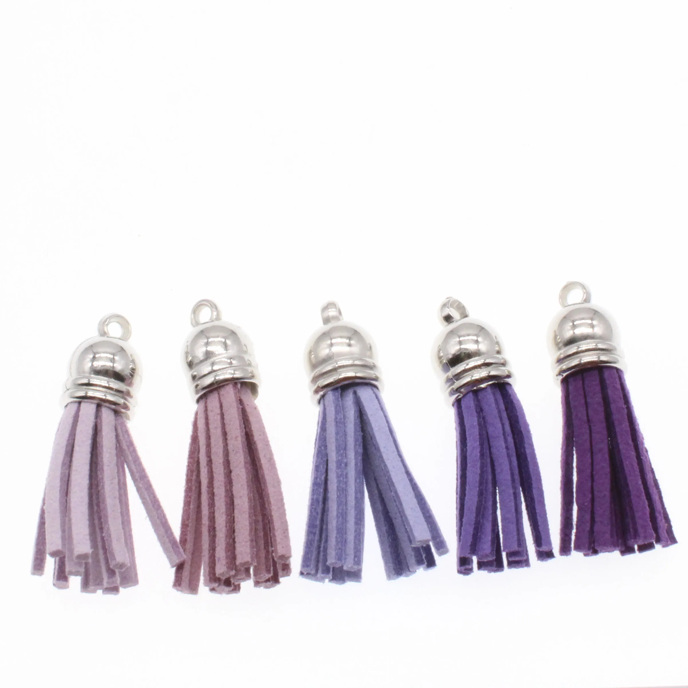 

CHONGAI 20pcs 38mm Fiber Fringe Suede Tassel Key Chains For DIY Jewelry Accessories