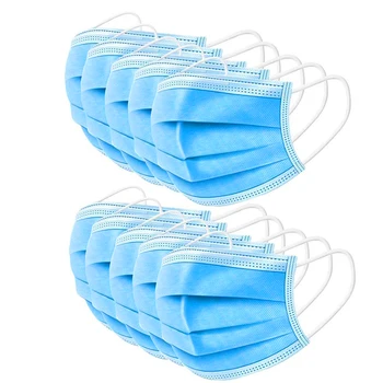 

Disposable Face Mask Meltblown cloth 3 ply Filter mouth Face mask filter safe Breathable dustproof Protective masks