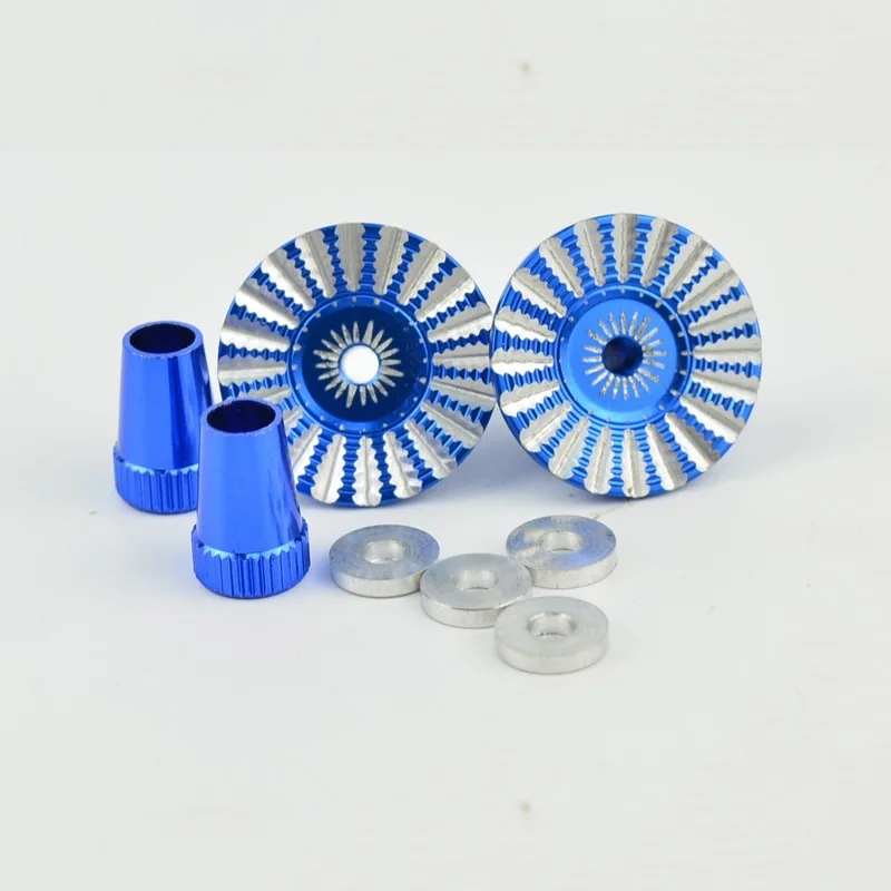 Pales d'hélices de drone RC bleues, avec un angle de pas optimisé pour une meilleure stabilité.