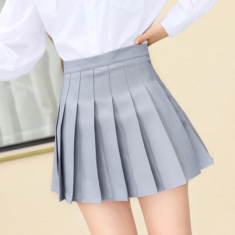 XS-2XL New summer women skirt high waist pleated plaid skirts female cute sweet girls dance mini skirt mujer