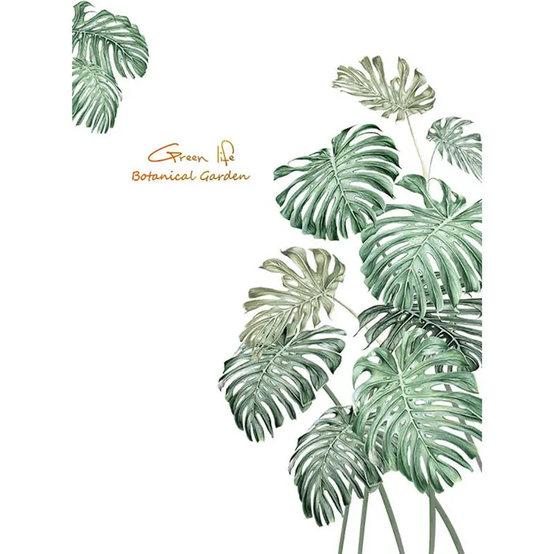

2 PC DIY Tropical Beach Palm Leaves Wall Sticker Modern Art Decal Vinyl Mural 90cm Wall Stickers For Kids Rooms Home Decor #0810