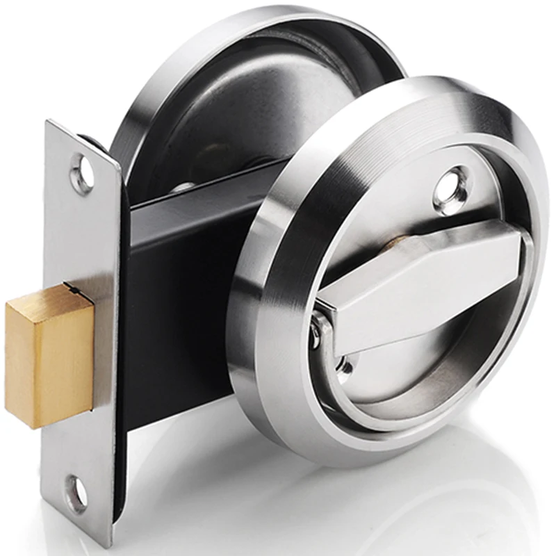 

Concealed Door Lock Stainless Steel Handle Embedded Cabinet Invisible Pull Type Mechanical Outdoor Lock for Fireproof Hardware