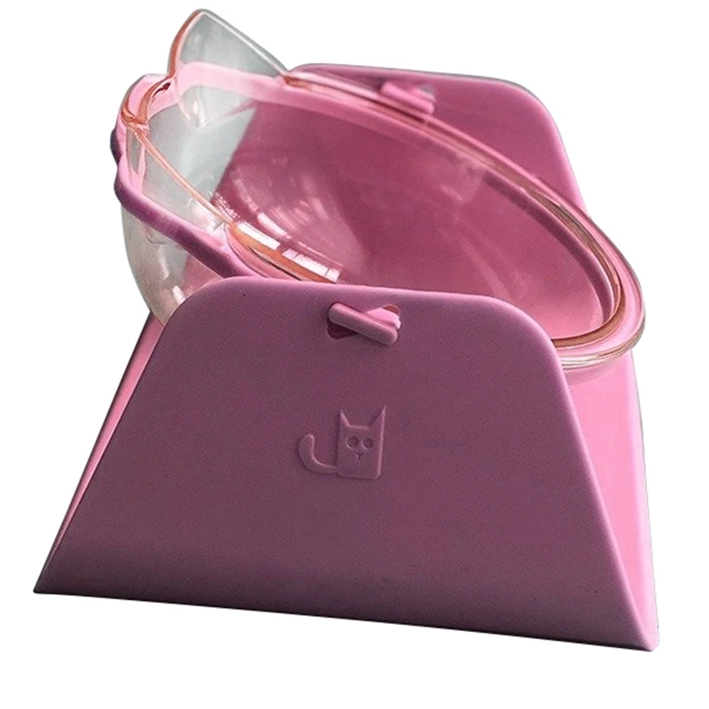 Pink 15 градусов регулируемая миска для домашних животных собака кошка Регулируемая миска Водоочиститель для кормления домашних собак дозаторы тарелок посуда - Цвет: Pink