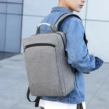 

HTNBO Nylon Men's Backpack Male School Laptop Backpack Black Gray Daypack Teenagers Travel Bagpack Stachels Rucksack Mochila /E