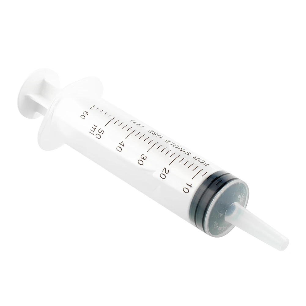 New Sterile Reusable 60ML Plastic Medical Syringe For Hydroponics Measuring