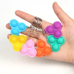 LELEAIBO – nouveau porte clés tueur de Rat, pendentif en Silicone, Mini jouet de soulagement de la pression, décompression du bout des doigts, jouet arc en ciel 