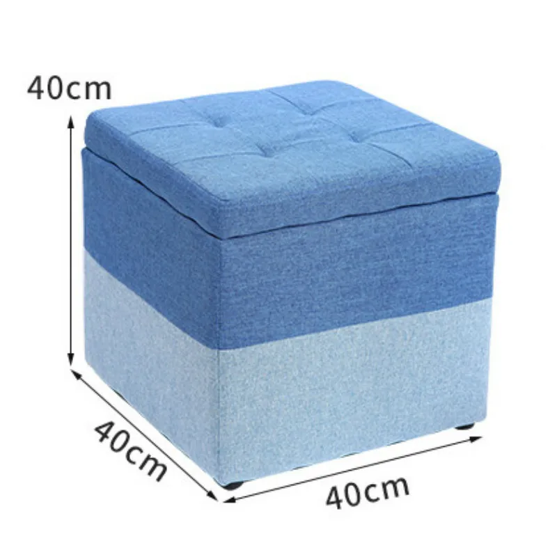 

Household multifunctional fabric storage stool bench box minimalist Artistic style antique Modern kid sofa chair 40*40*40cm