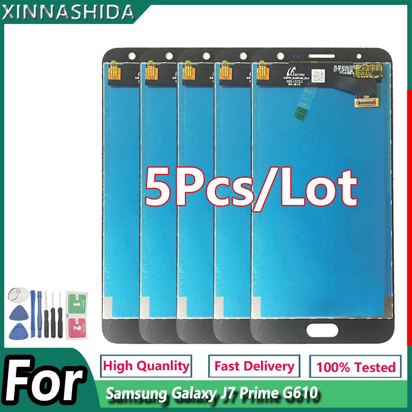 5 шт. ЖК-дисплей с сенсорным экраном для Samsung Galaxy J7 Prime 2016 G610 G610F G610M Pantalla