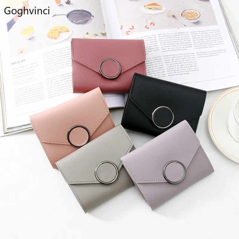 

Wallets Women Elegant All-match Korean Style High Quality Lovely Female Buckle Solid Leisure Small Pocket Womens Trendy Students