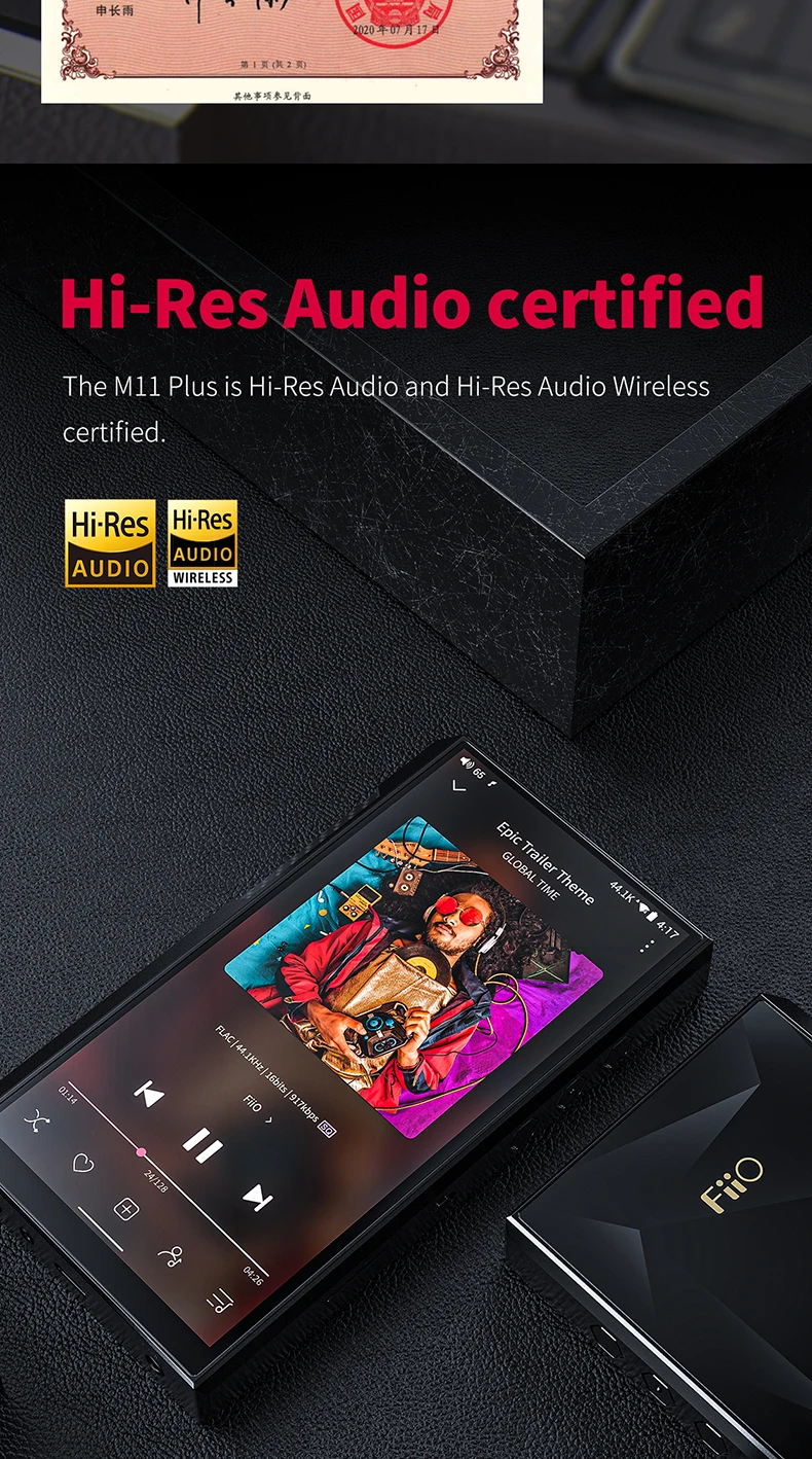 FiiO M11 Plus Hi-Res Android Music MP3 HiFi Player DSD512 Bluetooth 5.0 64G Snapdragon 660 MQA THX AAA AMP DAP