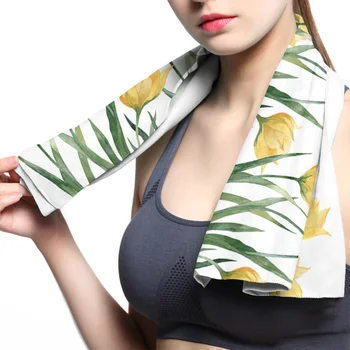 

Yellow Tulip Face Towel Cooling ice Utility Instant Cozy Ice Cold for Running