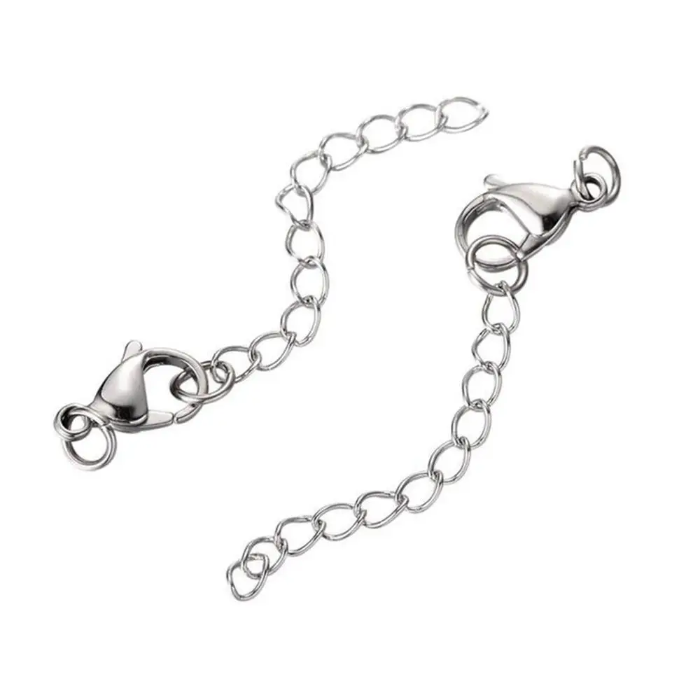 Exceart 6pcs Stainless Steel Necklace Bracelet Extender Chain with Lobster Claw Clasps for Jewelry Making Black 50mm+75mm+100mm+125mm+150mm+25mm Exceart 6pcs Stainless Steel Necklace Bracelet Extender Chain with Lobster Claw Clasps for Jewelry Making Black 50mm+75mm+100mm+125mm+150mm+25mm