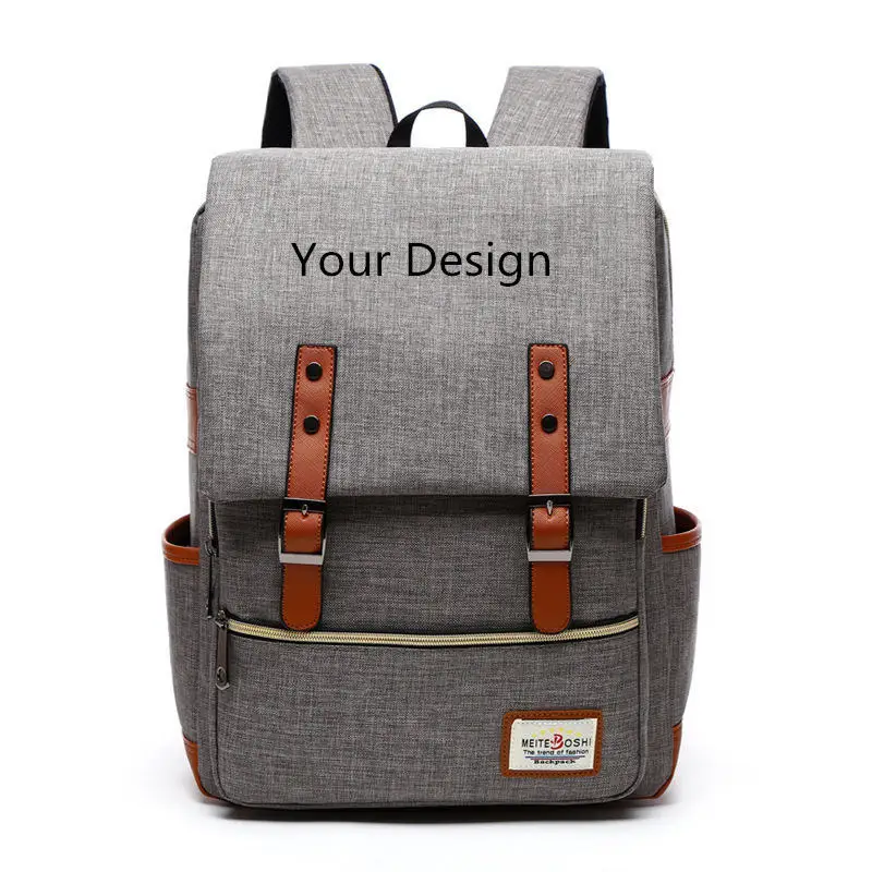 Сделанный на заказ рюкзак через плечо, дорожная школьная сумка для подростков, Повседневная USB зарядка, водонепроницаемый Противоугонный рюкзак, рюкзак для ноутбука - Цвет: H