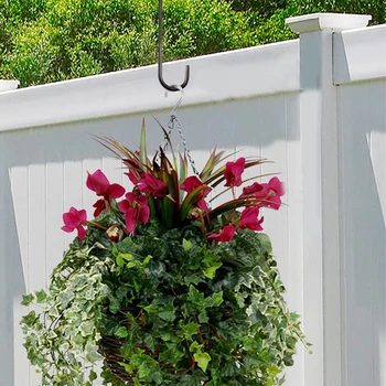 

4pcs Hanging Hooks Heavy Duty Outdoor Garden For Bird Feeder Home Decor Balcony S Shaped Lanterns Indoor Flower Pot Rustproof