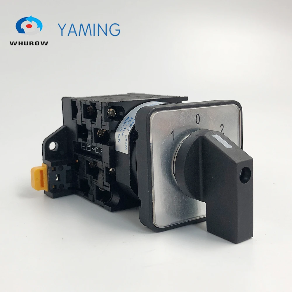 Cam switch 3-полюсный ручной переключатель Промышленный DIN-рейка 3 черных полюса 20A 12