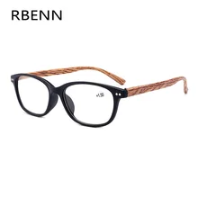 RBENN древесины очки для чтения Для мужчин Для женщин Винтаж очки при дальнозоркости высокое качество световой считыватель+ 0,75 1,25 1,75 4,5 5,0 6,0