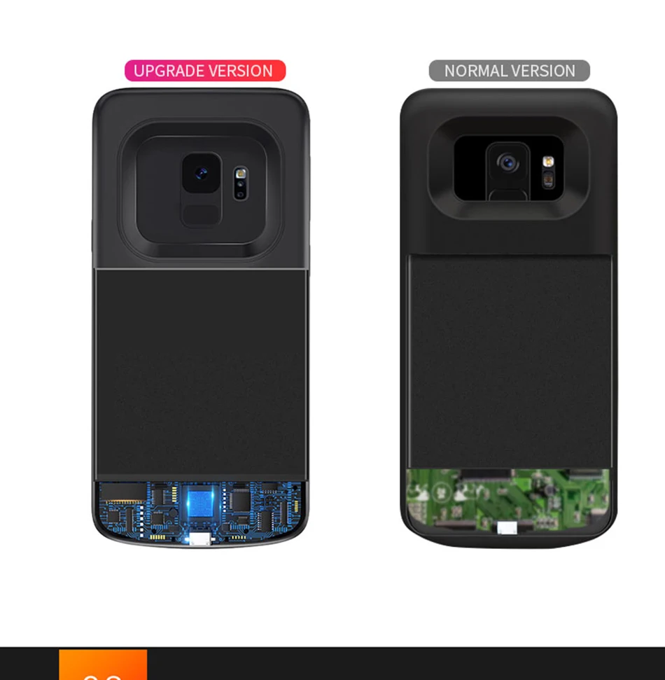 Чехол для аккумулятора для samsung Galaxy S9 S8 Plus, мягкий силиконовый чехол для зарядного устройства для samsung Note 8 Note 9, зарядное устройство