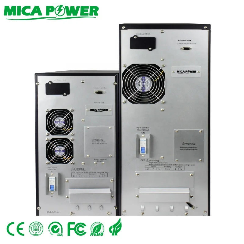 6kVA 4800watt 10KVA 8000watt Advanced DSP technology N +X Parallel redundancy Pure sine wave Online UPS