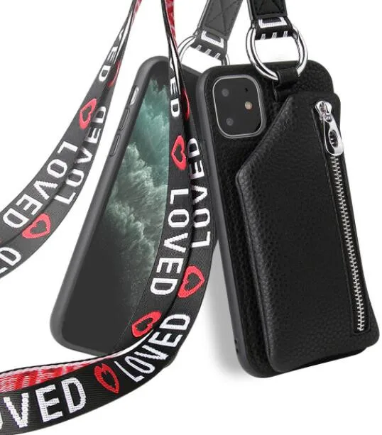 Чехол-кошелек для iPhone XS Max XR X 10 8 7 6s 6 Plus 11 Pro Max, мягкий силиконовый чехол с отделением для карт, сумочка, кошелек, чехол для телефона - Цвет: forip 7 8plus black