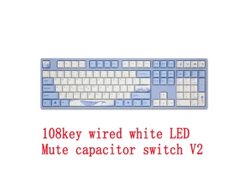 

Varmilo MA108 Sea Melody 108key mechanical keyboard Mute capacitor switch V2 white backlight wired office gaming keyboard