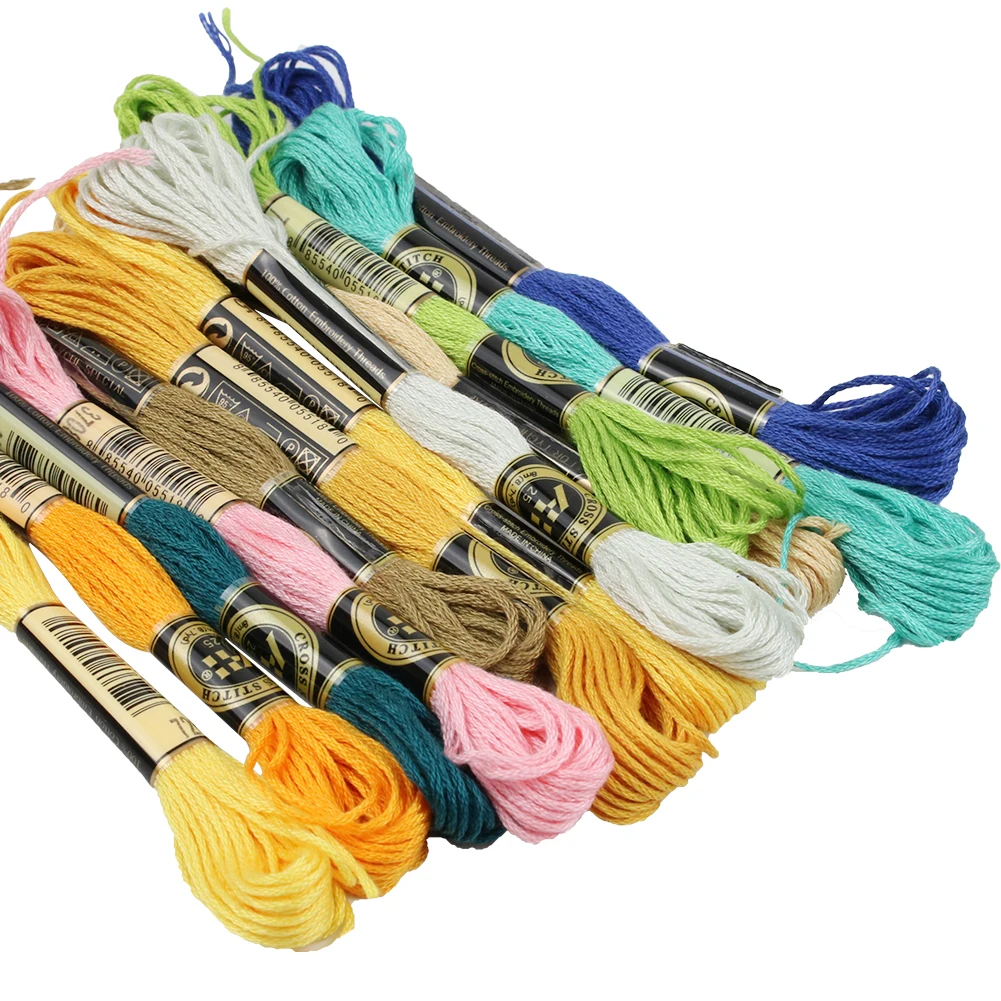 HaoFa 100 цветов 8 м/8.7yd нитки для вышивания рукоделия вышивка крестиком нить для шитья стеганая нить