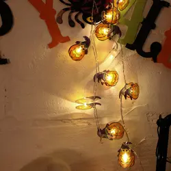 20 светодиодный теплый белый висящая Тыква светодиодный гирлянды фонари, лампы для Хэллоуина DIY Набор для домашней вечеринки