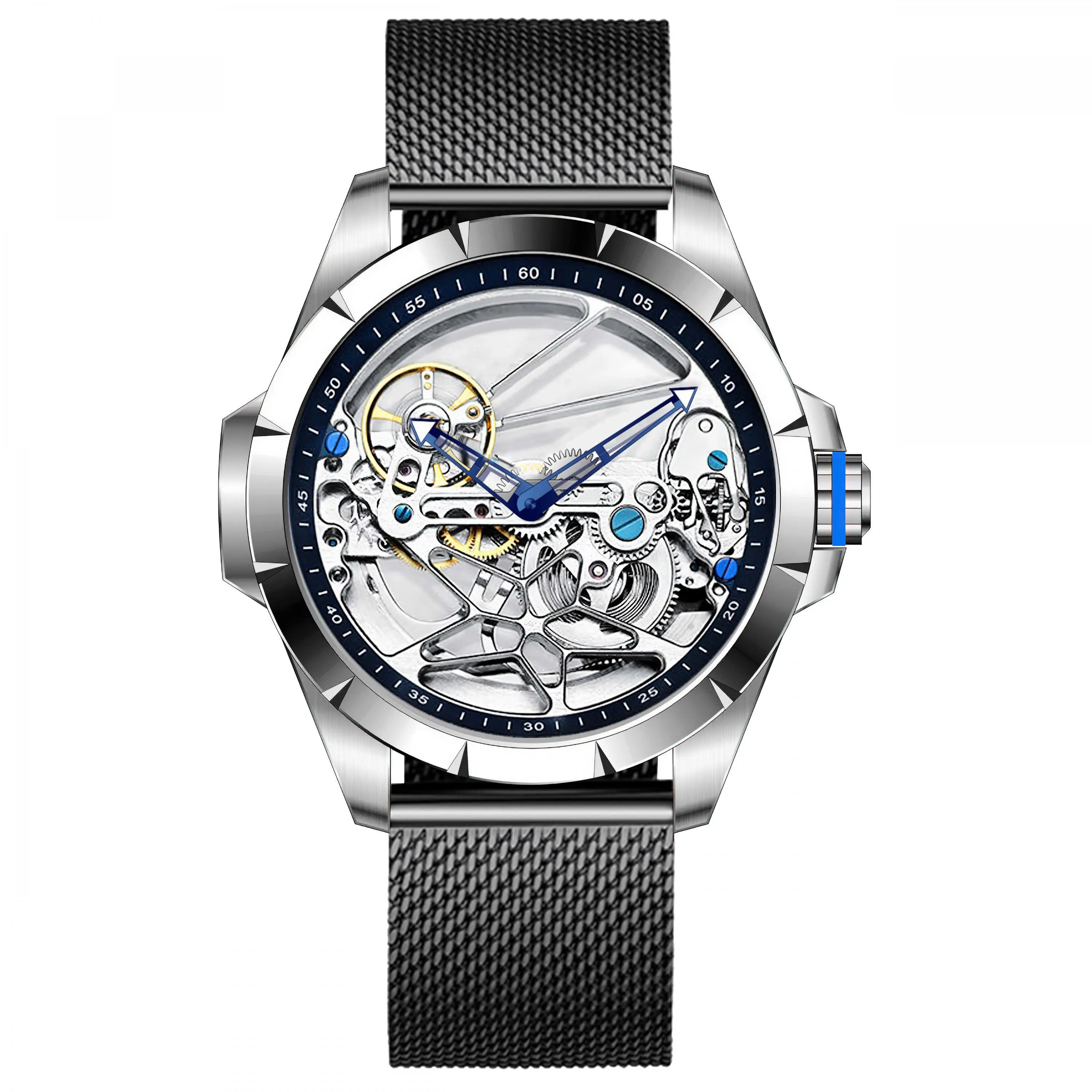 Genuine Tourbillon Watches Men Mechanical Watch Fully Automatic luxury Brands Luminous waterproof fashion MAN WATCH Reloj Hombre 