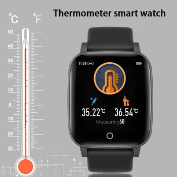 

LIGE New Thermometer Smart Watch Men Sport Multi-function Heart Rate Blood Pressure Health Monitoring Smartwatch Fitness Tracker