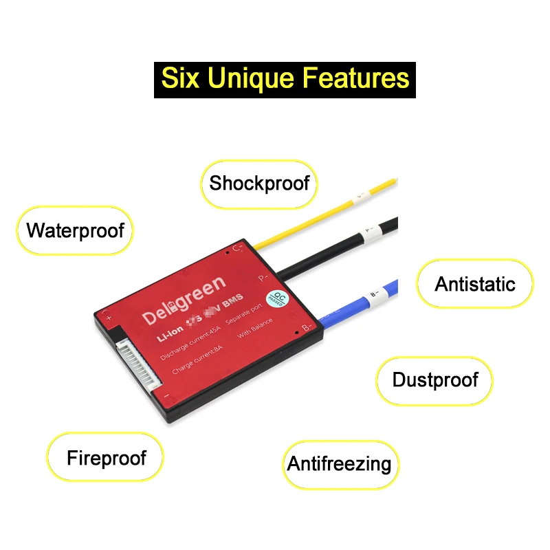 3,7 V 13S BMS 16A 25A 35A 45A 60A PCM/PCB/BMS для 48V 18650 LiNCM литий-ионный аккумулятор для электрического велосипеда и скутера