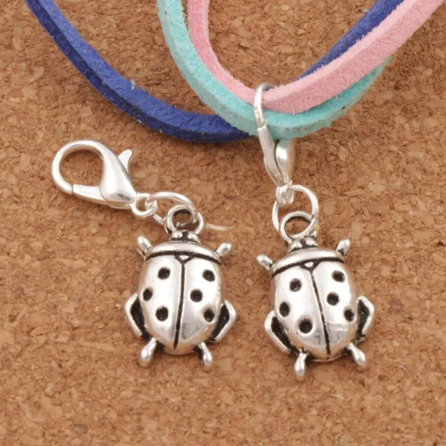 

Ladybug Clasp European Lobster Trigger Clip On Charm Beads 11x31.5mm 100pcs Zinc Alloy C1553