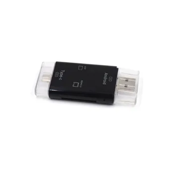 

Portable Multifunctional 4 In 1 Card Reader USB 2.0 Secure Digital Memory Card Type-C OTG Card Reader Expansion Card