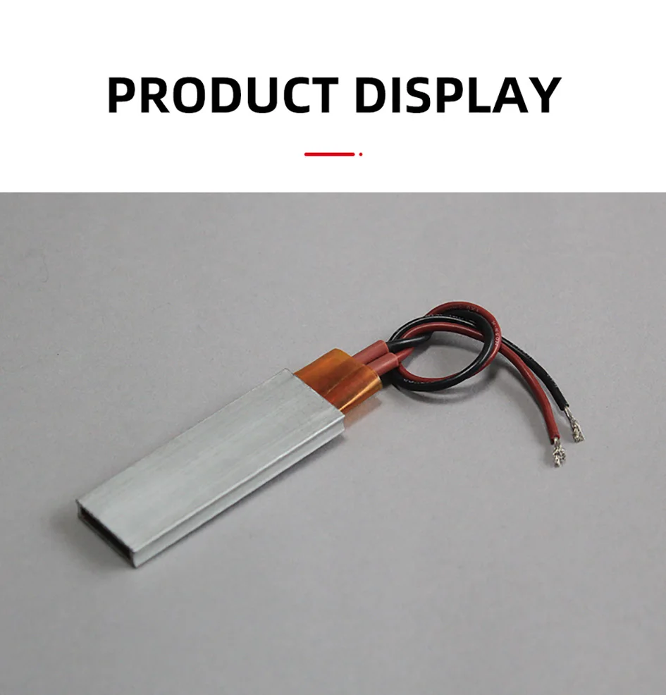 Description Picture 4 of item60x21mm 12V~220V 70~270℃ PTC Ceramic Heating Sheet AC DC Heat Resistor Plate Aluminum Incubator Parts Hair Dryer Heating Element
