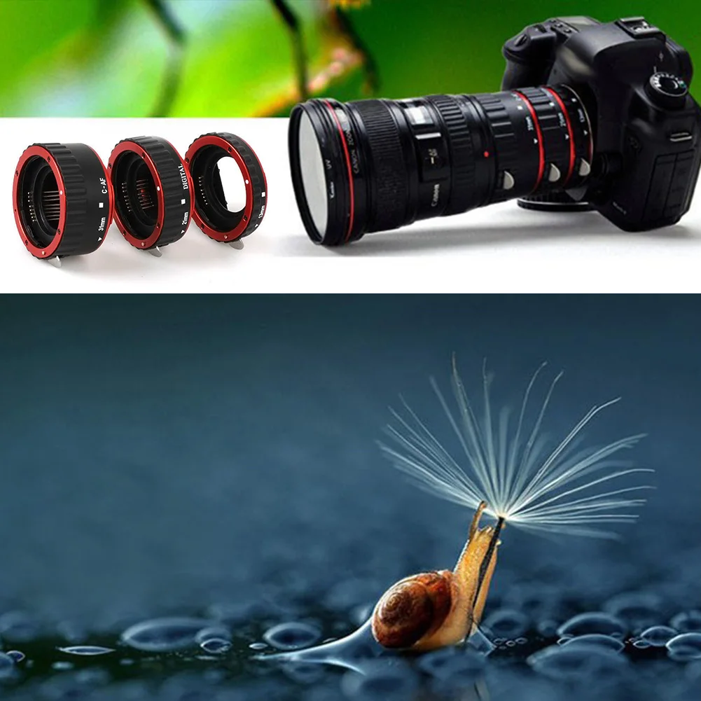 Новое металлическое Крепление Авто AF Макро Удлинитель/кольцо для Canon EF-S объектив T5i T4i T3i T2i 100D 60D 70D 550D 600D 6D 7D