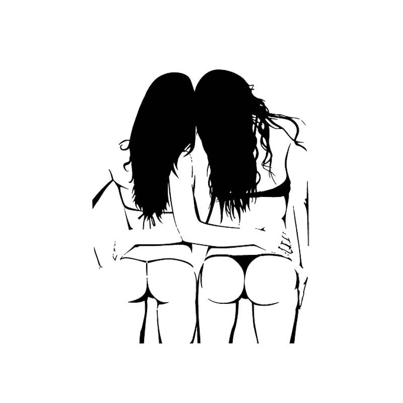 

Personality Beauty Naked Girl Friends Car Stickers Accessories Motorcycle Cover Scratches Waterproof PVC 14cm *11cm