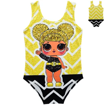 

Queen Bee LOL Surprises Dolls New Girls Swimwear Children One-piece Swimsuit Doll Cartoon Girl Swimwear