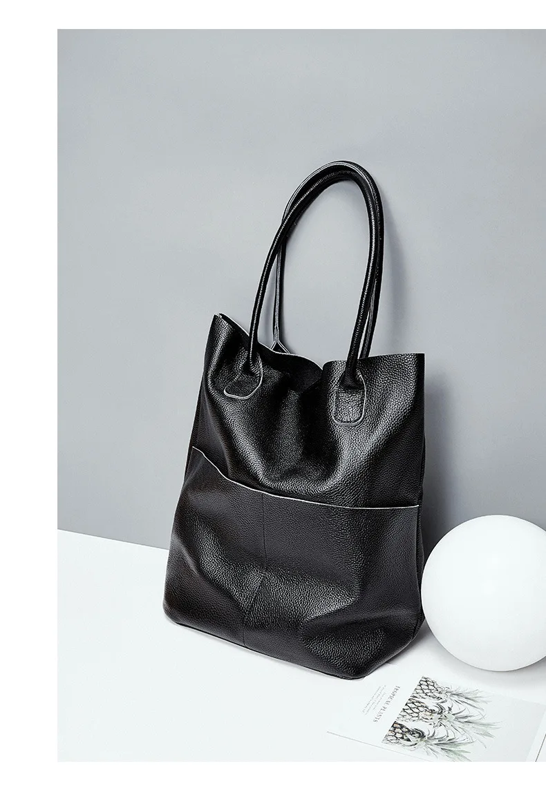 Новая натуральная коровья кожа женская сумка модная галогенная на замену сумка черная Женская хозяйственная сумка через плечо
