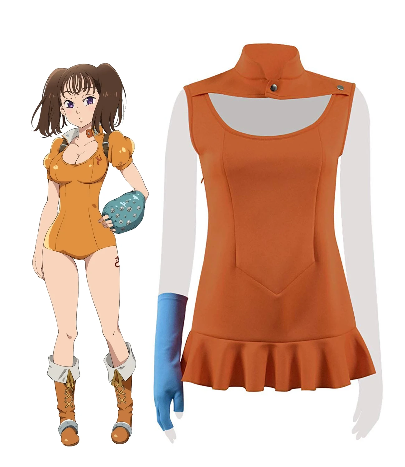 Платье для косплея из серии Seven Deadly Sins Diane the Serpent's Sin of Envy на заказ|Костюмы аниме| |