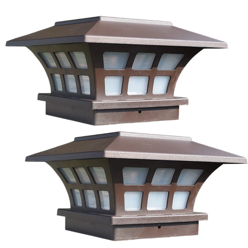 

NEW 2Pack Solar Post Lights Waterproof Outdoor Cap Lights for Wooden or Vinyl Posts Deck LED Lights