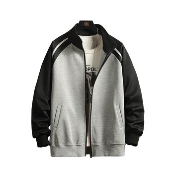 

FAVOCENT 2019 Autumn Men's Jackets Hip Hop Patchwork Streetwear Male Jacket Black Grey Fashion Zipped Big Pockets Men's Clothes