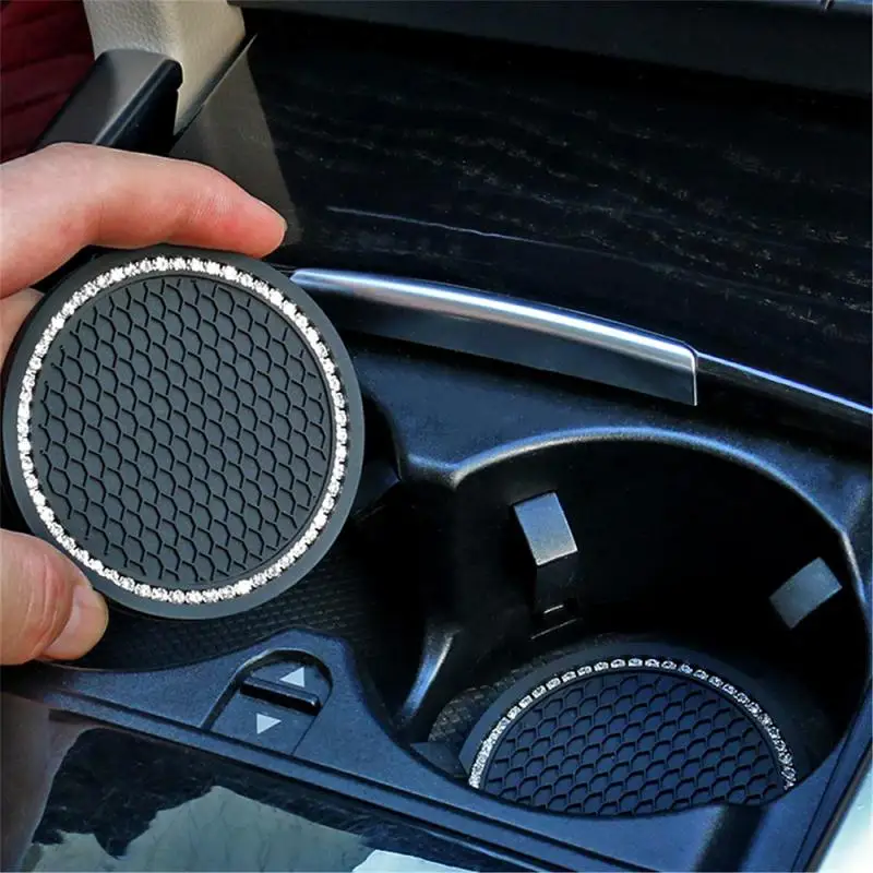 Car Universal Diamond Honeycomb Water Coaster Creative Cute Storage Mat Car Anti-slip Mat Interior
