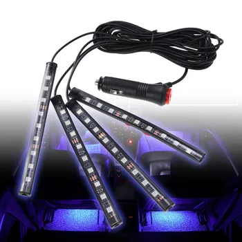 

Car LED RGB Strip Light Remote voice control Interior Styling Decorative Music Control Multiple Modes Automotive Interior Decor
