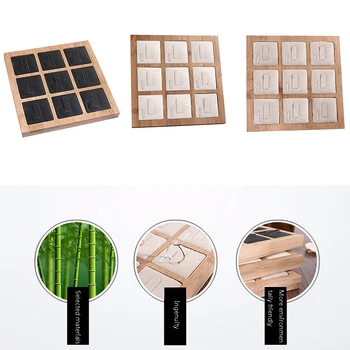 

Bamboo Jewelry Display Ring Display Stand Holder Showcase Organizer Jewelry Holder Jewelry Organizer for Window Display