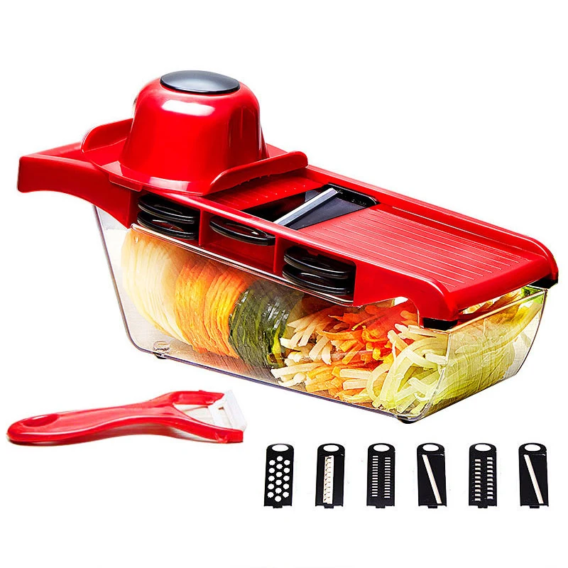 Mandoline Slicer for Kitchen 6 in 1 Vegetable Slicer Multi Blade Removable  Slicer Vegetable Cutter Foldable Food Cheese Potato Slicer Julienne