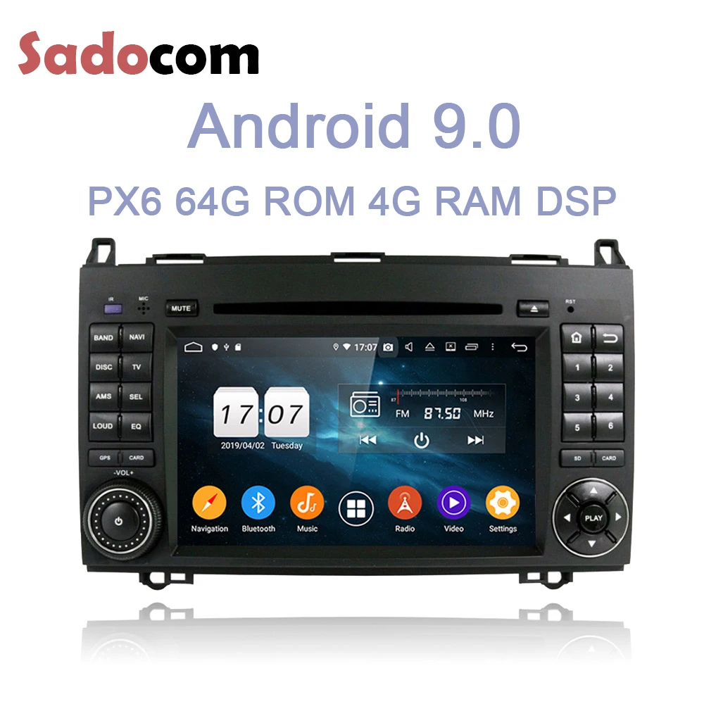 PX6 2 din Android 9,0 Bluetooth 4,2 4 Гб ОЗУ 64 Гб ПЗУ 8 ядерный автомобильный dvd-плеер для Benz W169 W245 Viano Vito 2005-2010 2011 радио gps