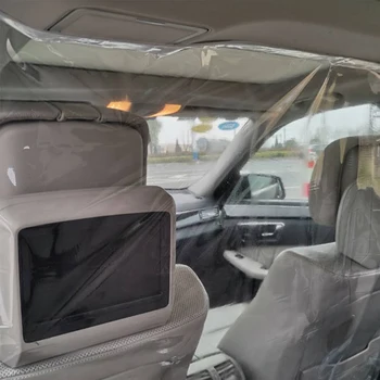 

Transparent Isolation film For Internet Car, Taxi for Car Cockpit Prevent Droplets, Dust The Curtain can be Reused PVC 1.4x1.8m