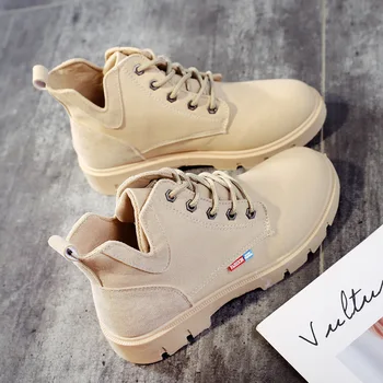 

Women's Denim Platform Sports Vulcanized shoes Fashion Lace-up Casual Sneakers 2019 New Comfortable Soft Breathable Martin Boots