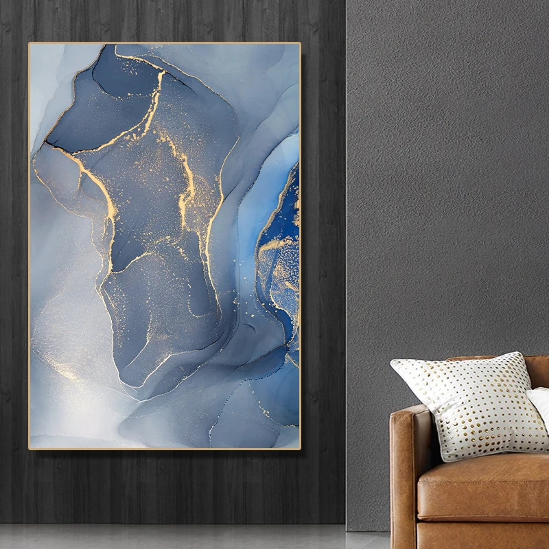 abstract blue and gold