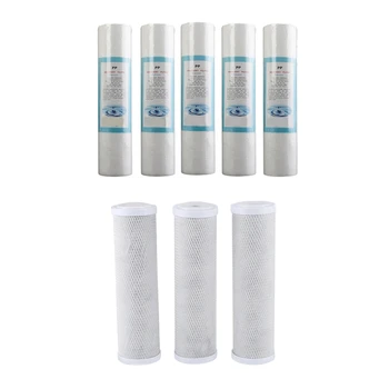 

3PCS Universal 10-Inch Household Water Purifier Carbon Block Filter - Replace CTO Water Purifier Filter & 5Pcs Replacement Water